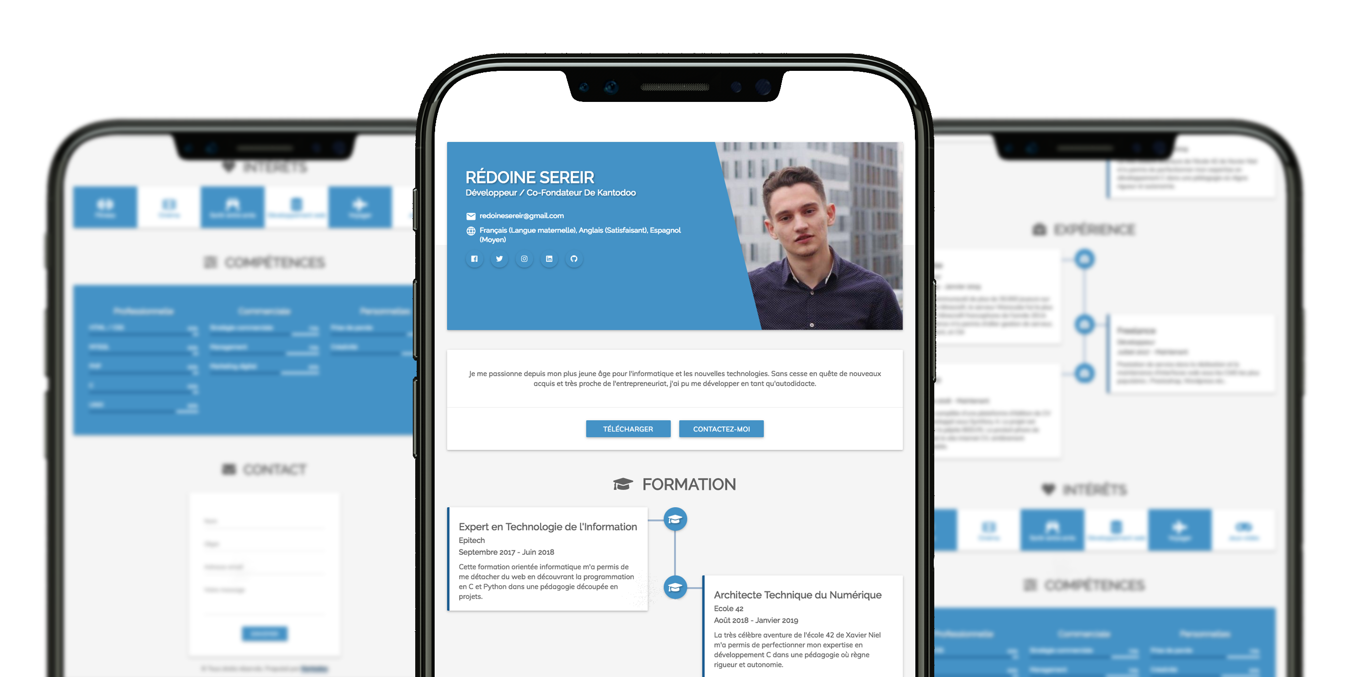 Curriculum vitae version mobile